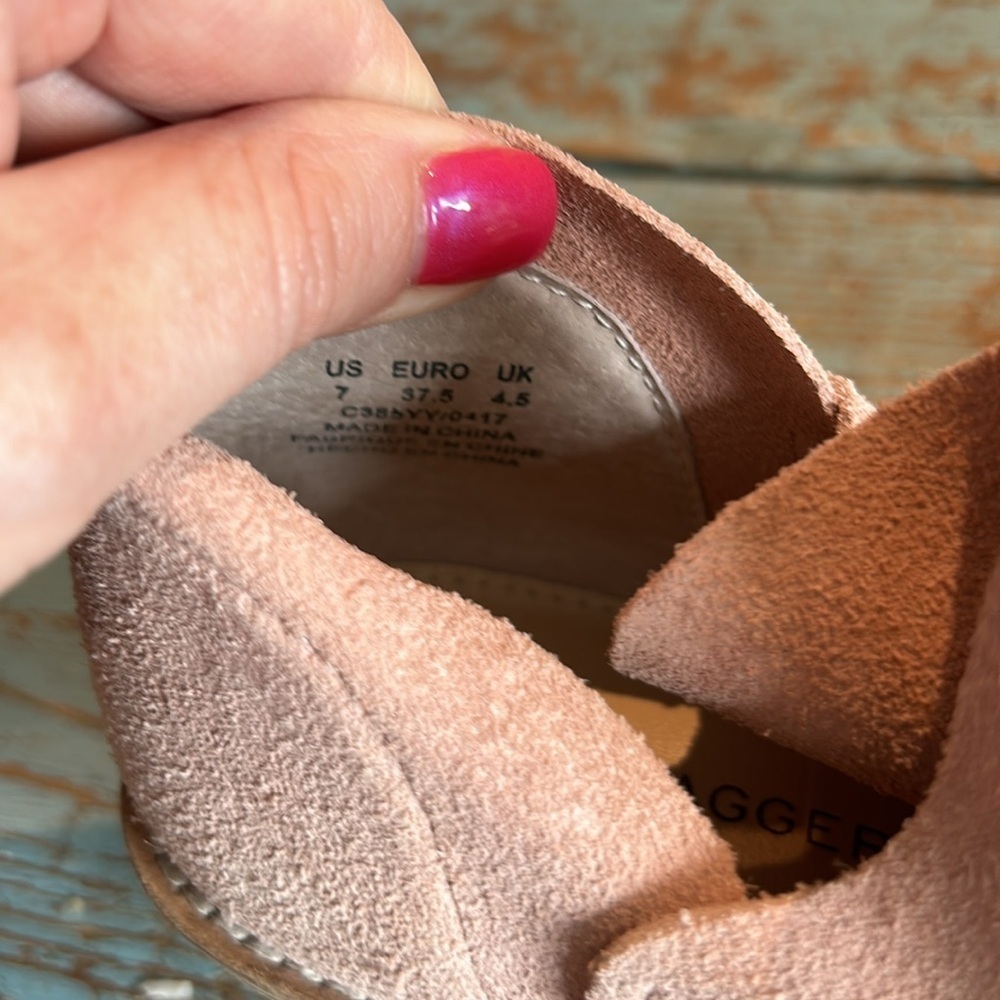 Kelsi Dagger Brooklyn Suede Ankle Booties Blush Pink Size 7 - Picture 6 of 7
